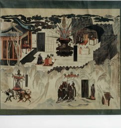 敦煌莫高窟３２３窟　初唐　仏教史遍画　模写図